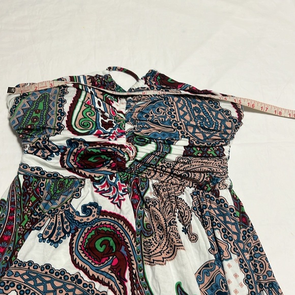 NEW Soma Soft Halter tie midi bra dress Multicolor Paisley Halter Dress size M - Picture 7 of 11
